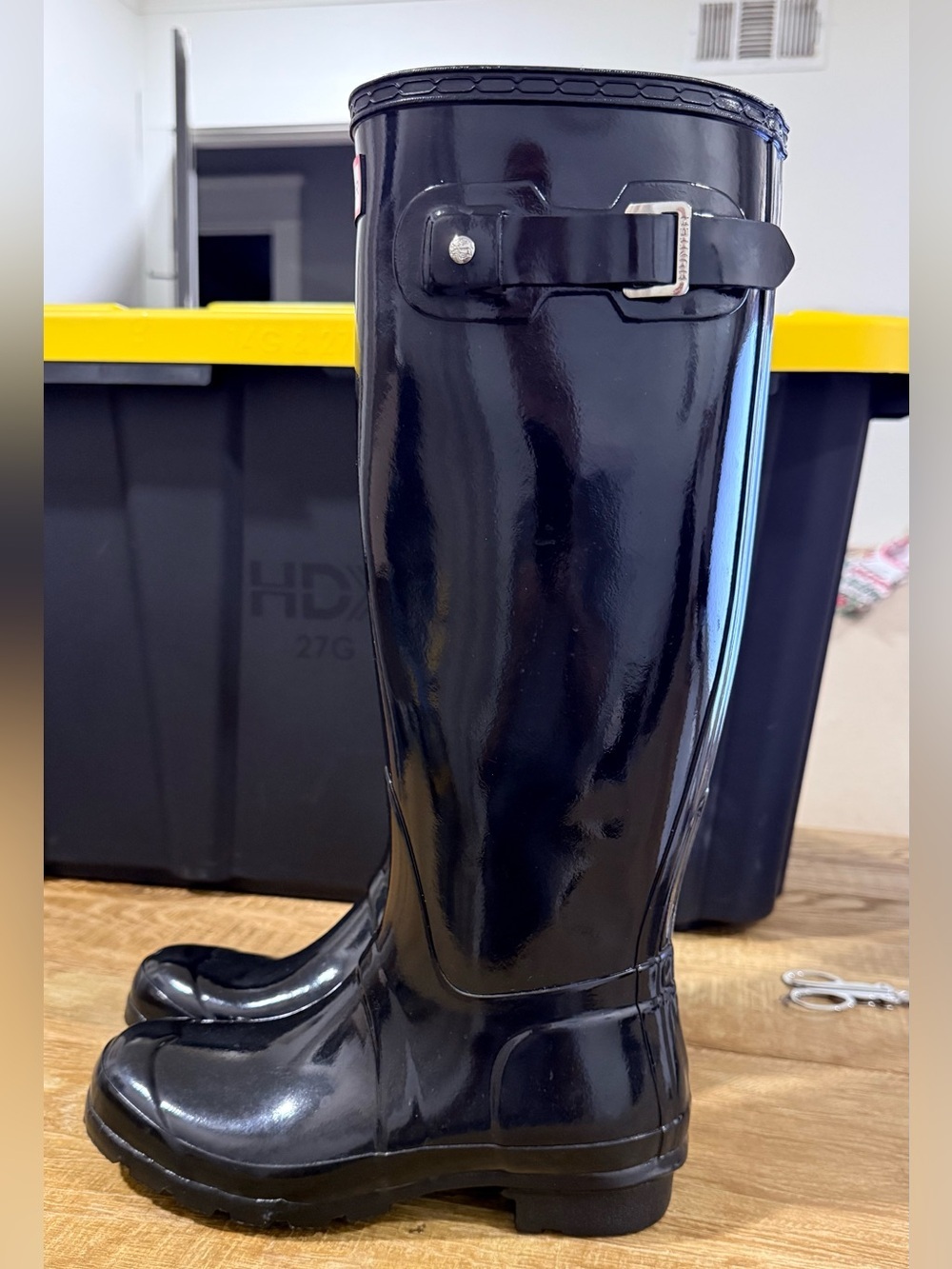 Hunter | Original Tall Gloss Black Rain Boots | Size 6 - Picture 2 of 7